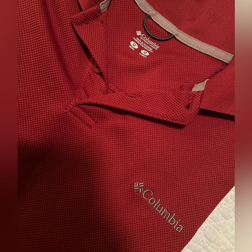 Columbia Men's Red Polo Shirt - Picture 2 of 5